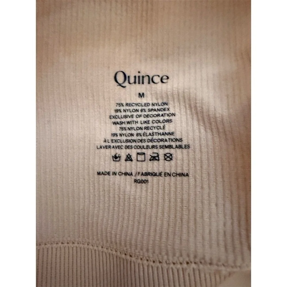 Quince Seamless Crossover Nursing & Lounge Bra (2-pack) Bralette M Beige ribbed